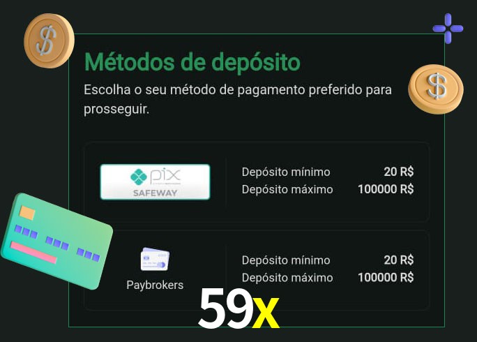 O cassino 59x oferece uma grande variedade de métodos de pagamento