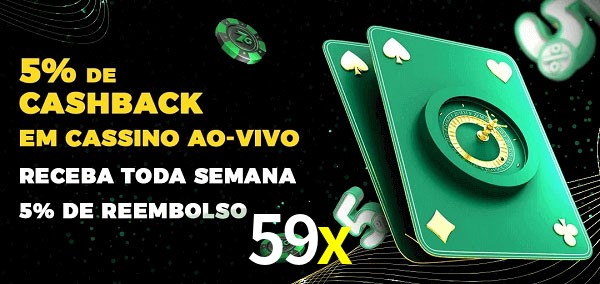 Promoções do cassino ao Vivo 59x